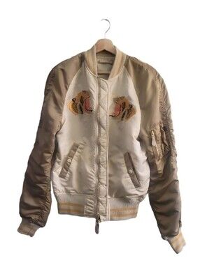 ALPHA INDUSTRIES Tiger Souvenir Limited Edition Embroidered Bomber Unisex Sz S